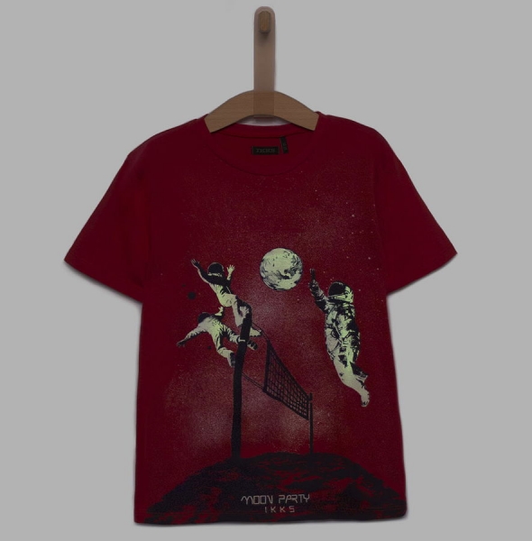 IKKS garcon cargo t-shirt rouge moyen